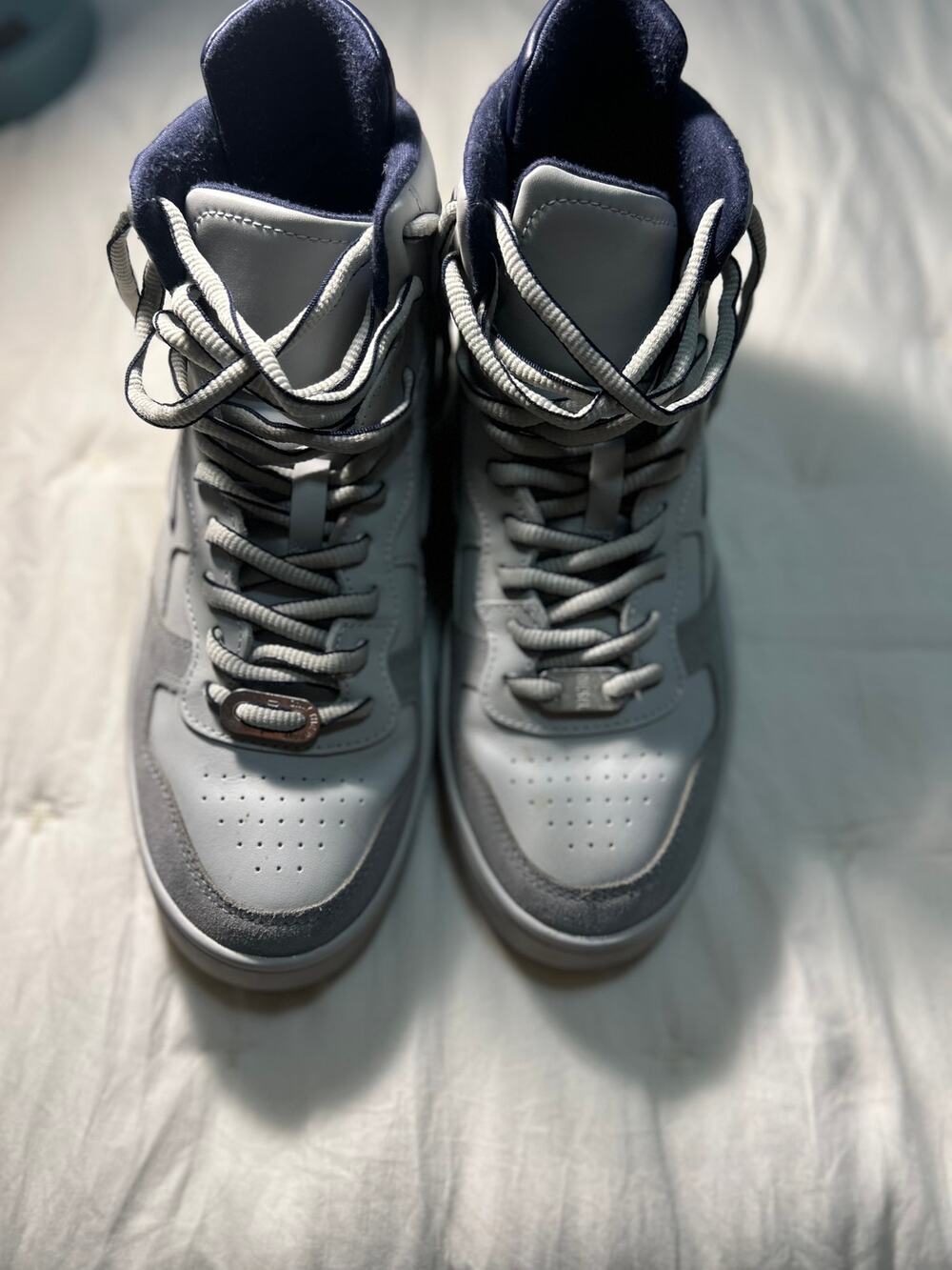 Diesel S-URITO MID X High Top Sneakers Gray Navy Leather Men’s Size 10
